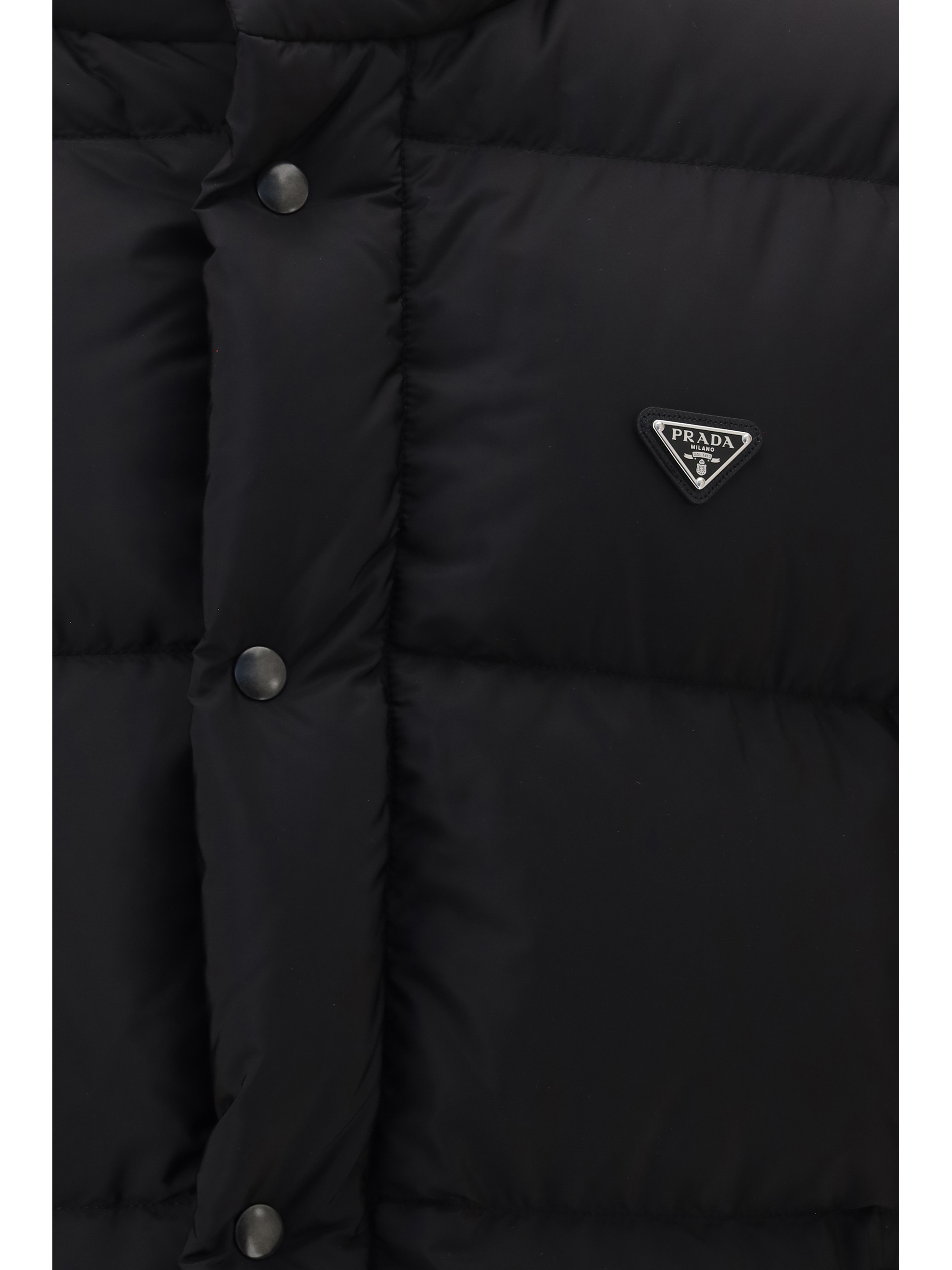 Puffer Jacket Re-Nylon with Triangle Logo