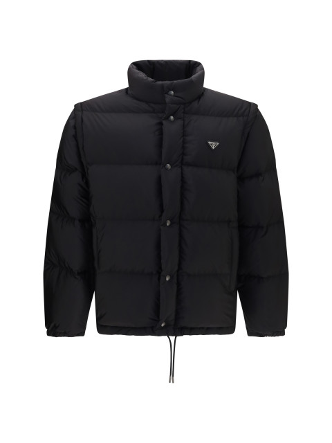 Puffer Jacket Re-Nylon with Triangle Logo