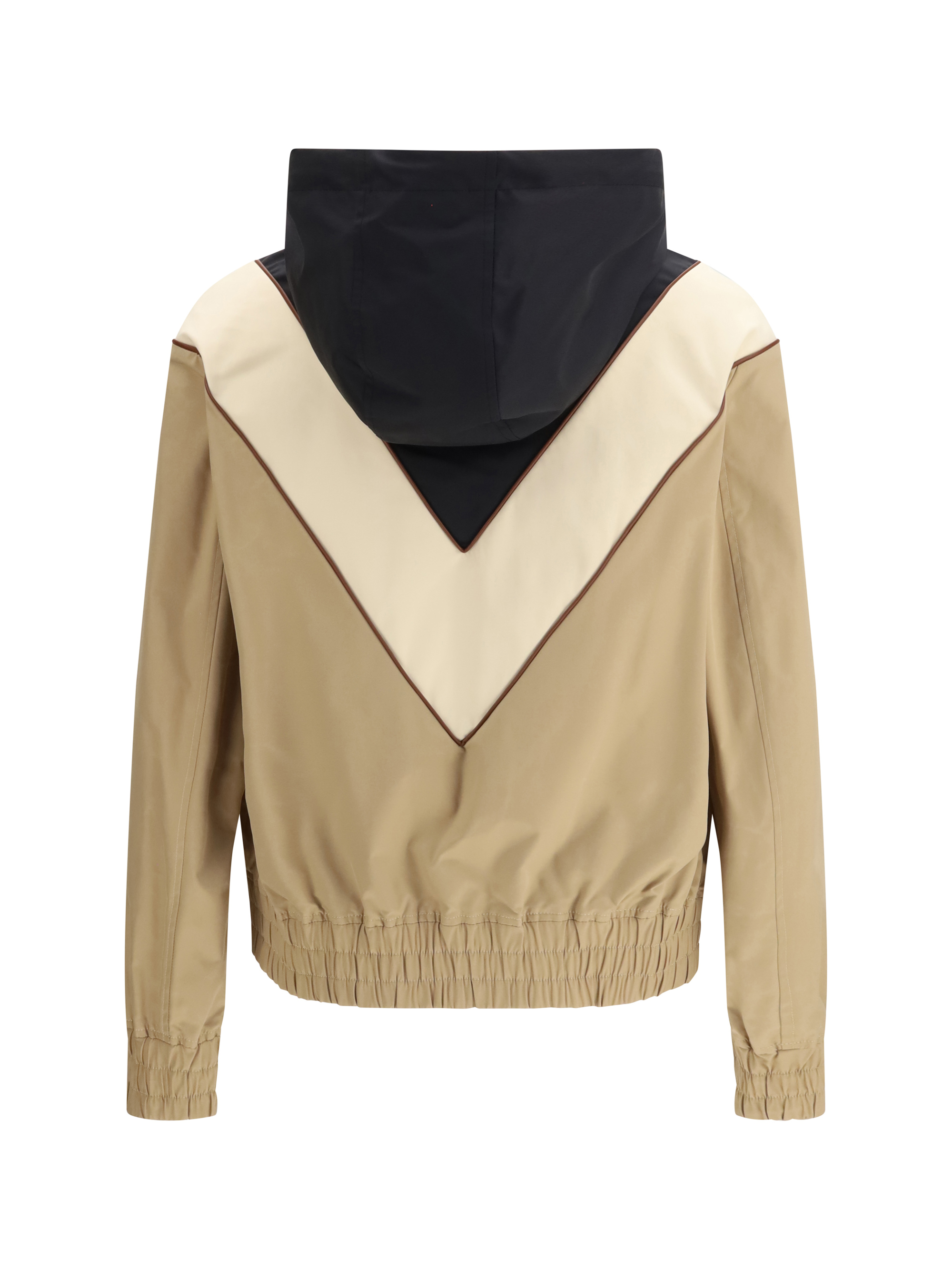 Nylon hooded windbreaker Jacket