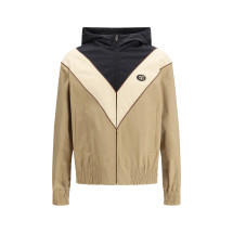 Nylon hooded windbreaker Jacket