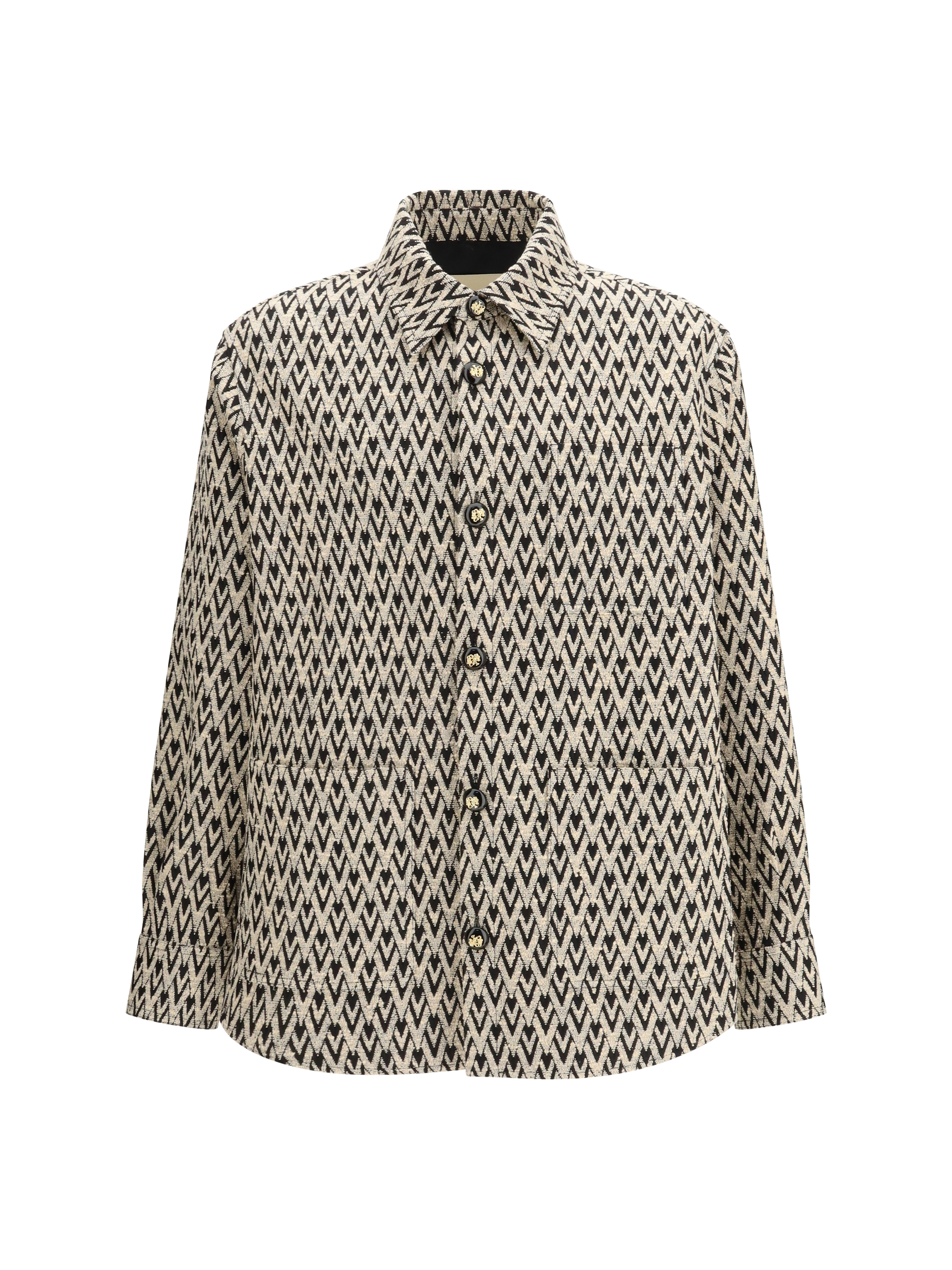 Mixed cotton jacquard Toute La V Jacket