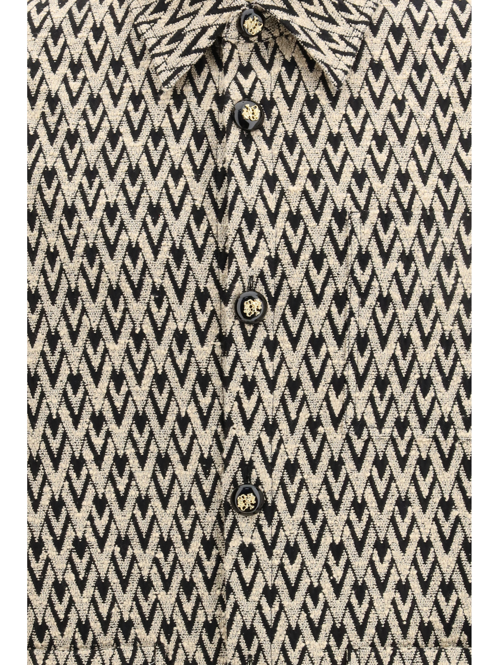 Mixed cotton jacquard Toute La V Jacket