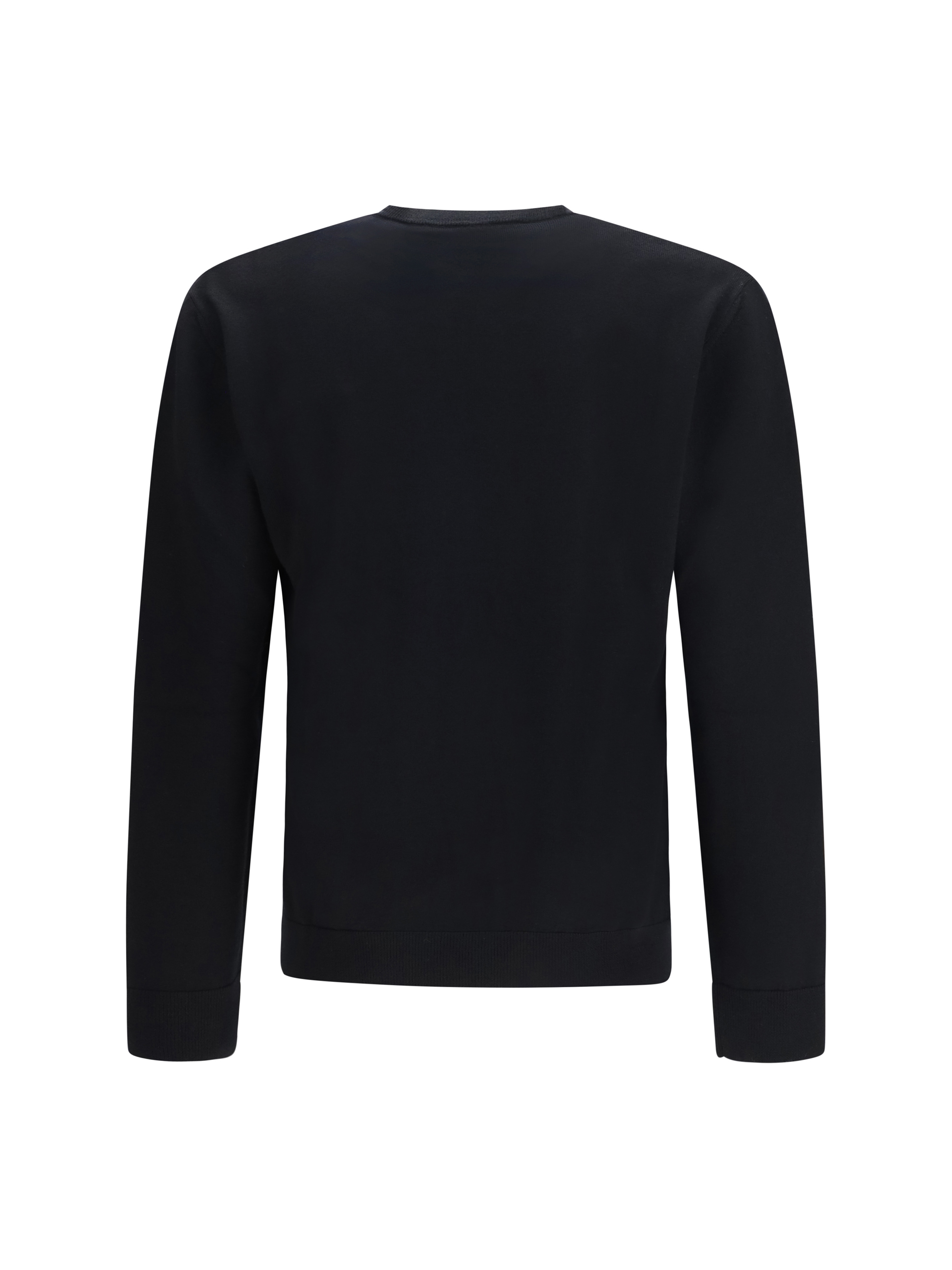 Sweater in virgin wool with intarsia V detail