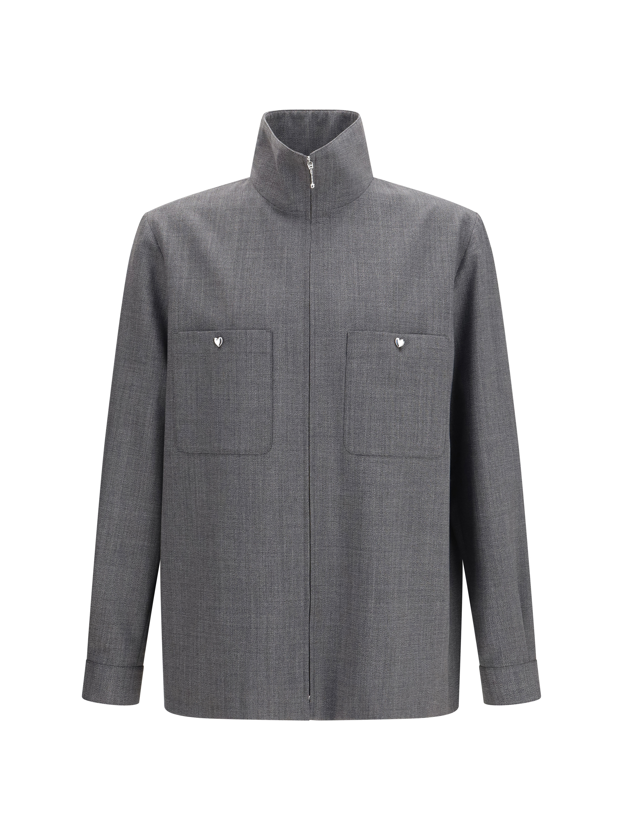 Mouliné wool shirt Jacket