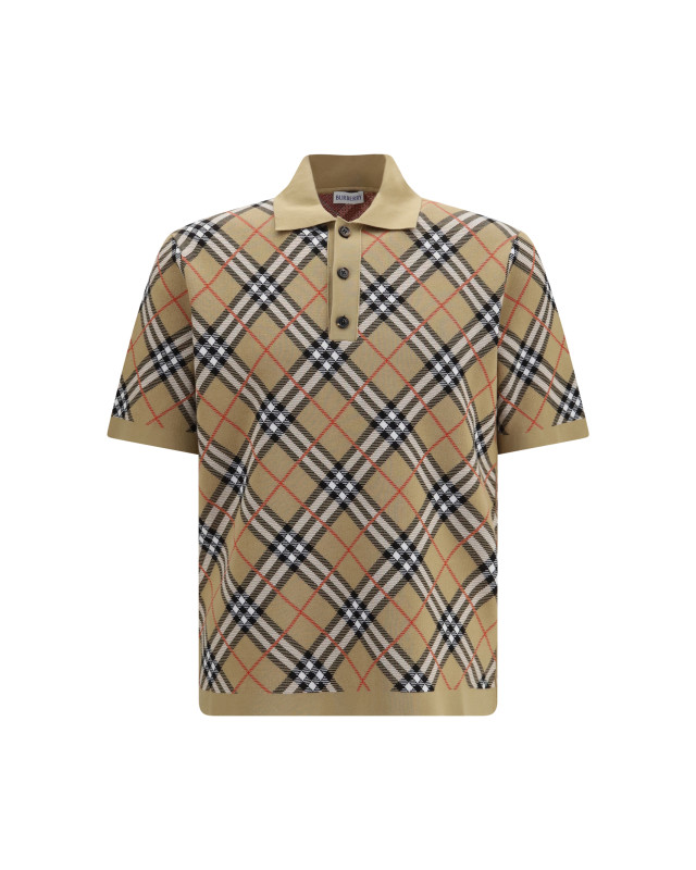 Check cotton blend Polo Shirt