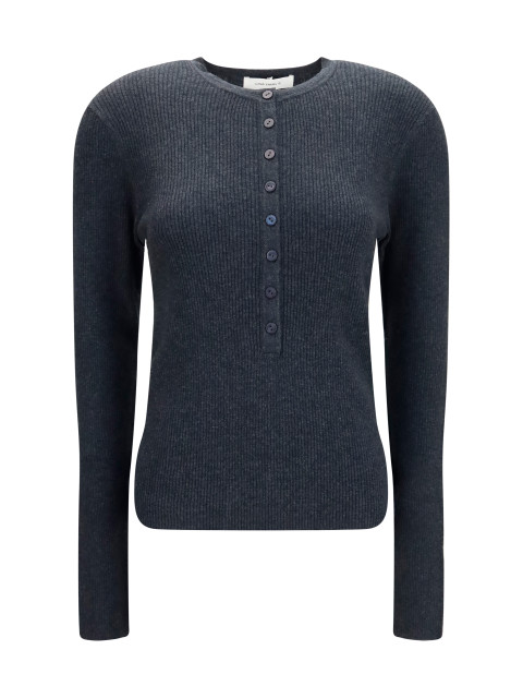 Airi Henley Sweater in cotton and cashmere