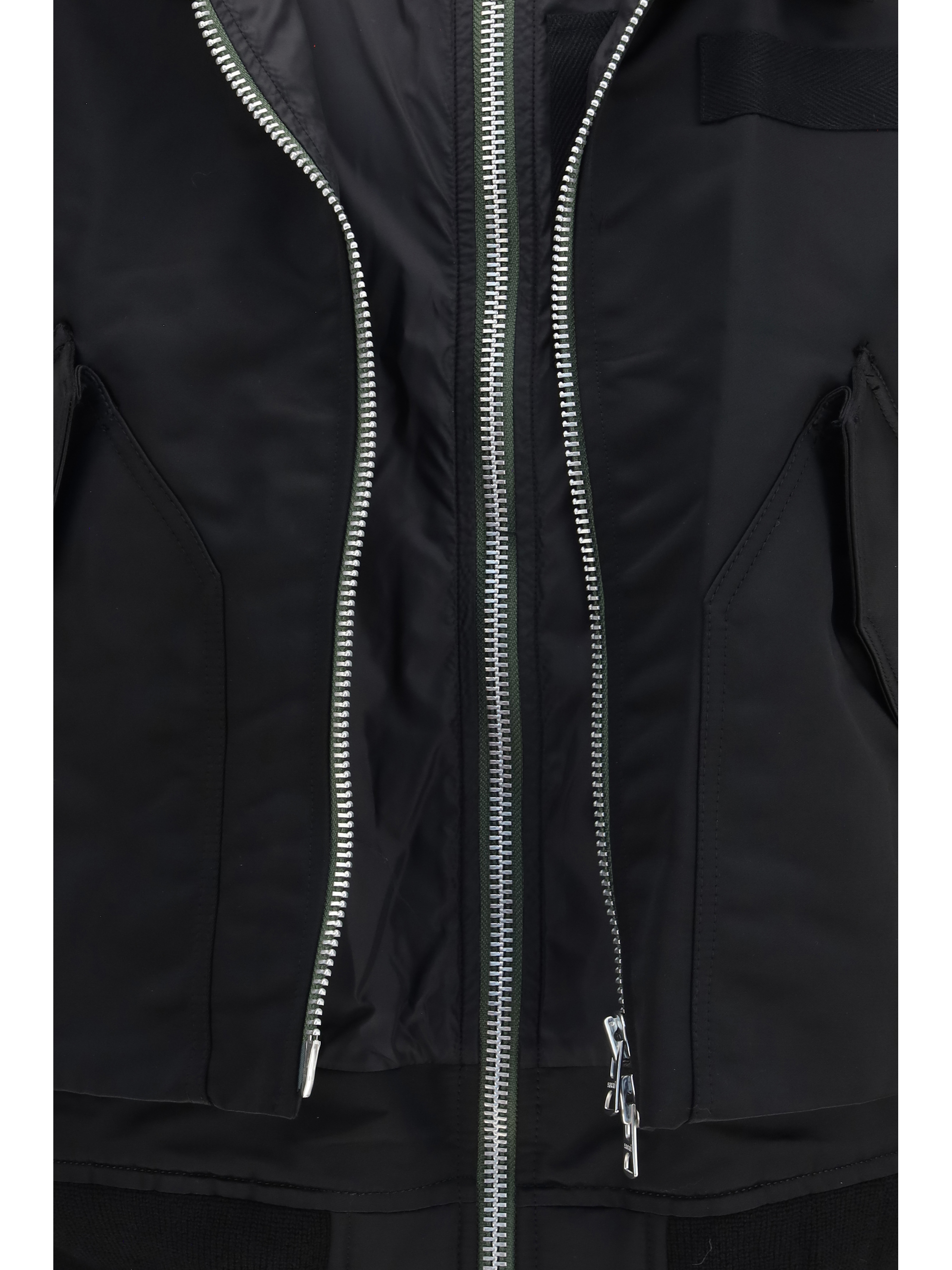 Cotton chino and nylon twill double Jacket