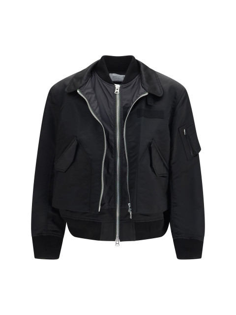 Cotton chino and nylon twill double Jacket
