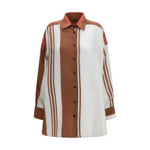 Long striped silk Shirt