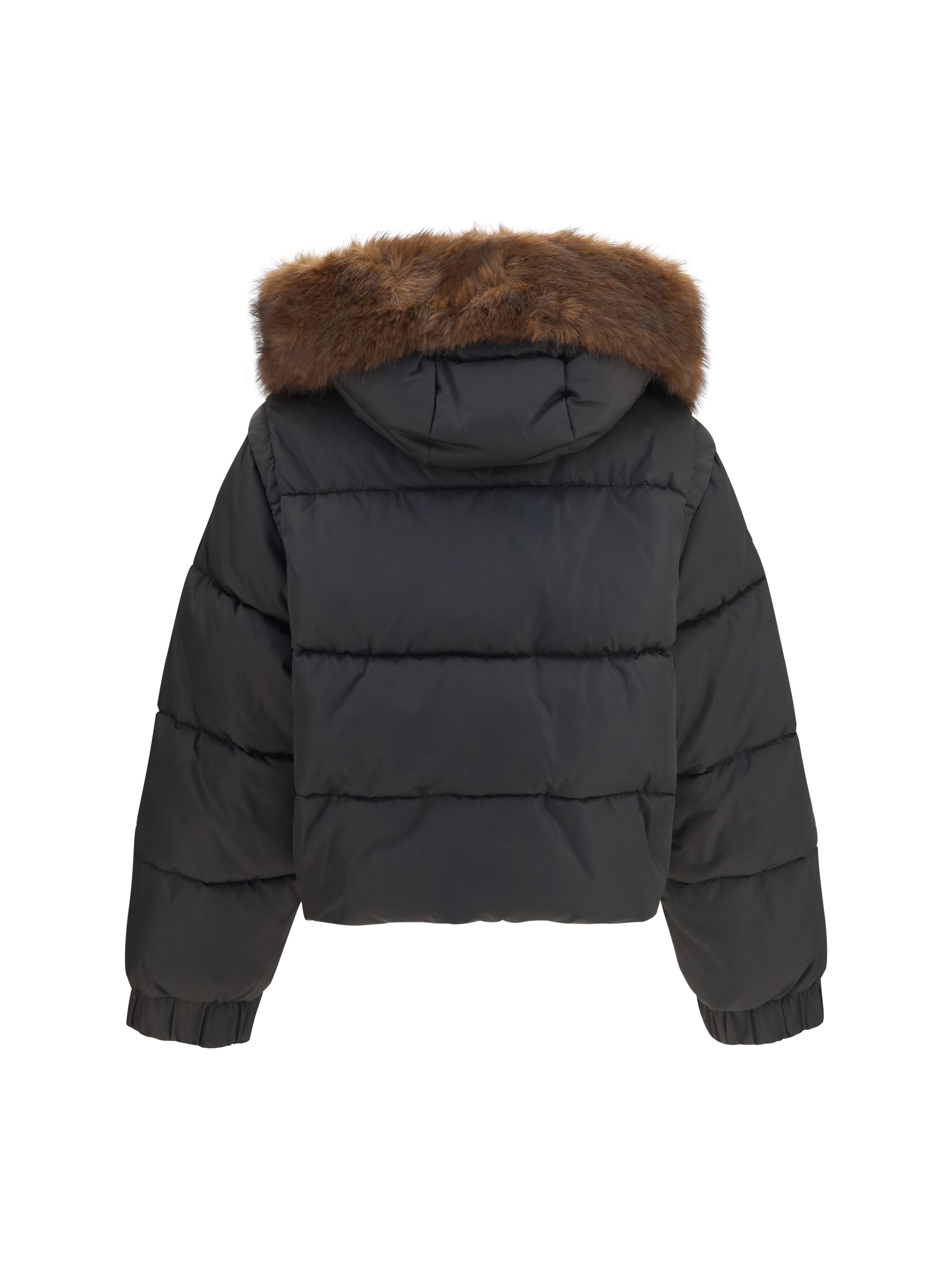Godetia padded Down Jacket with faux fur