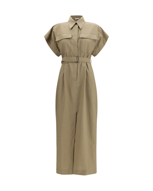 Pocket belted midi Dress