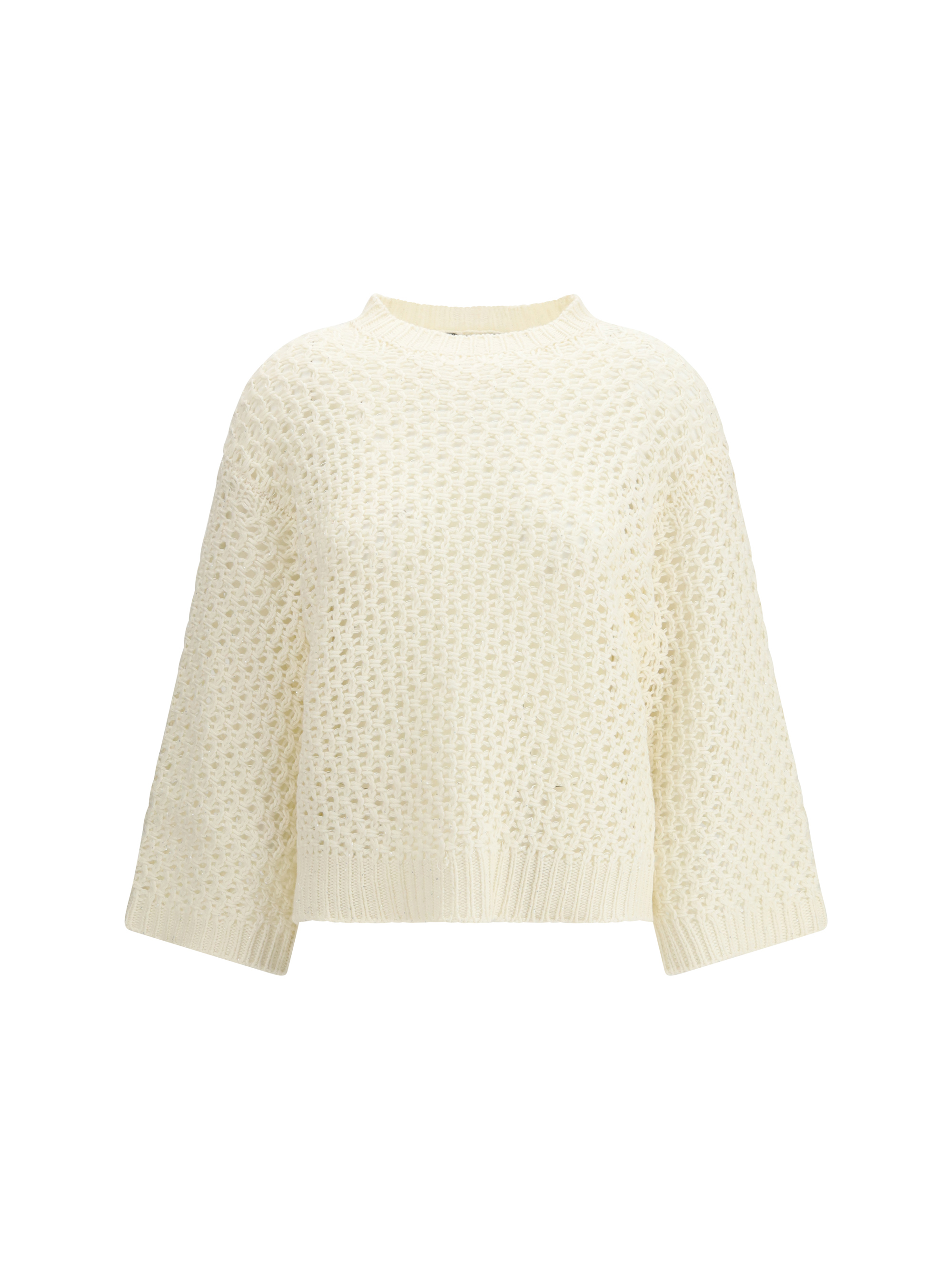 Jumper crafted from Platinum yarn with micro sequins