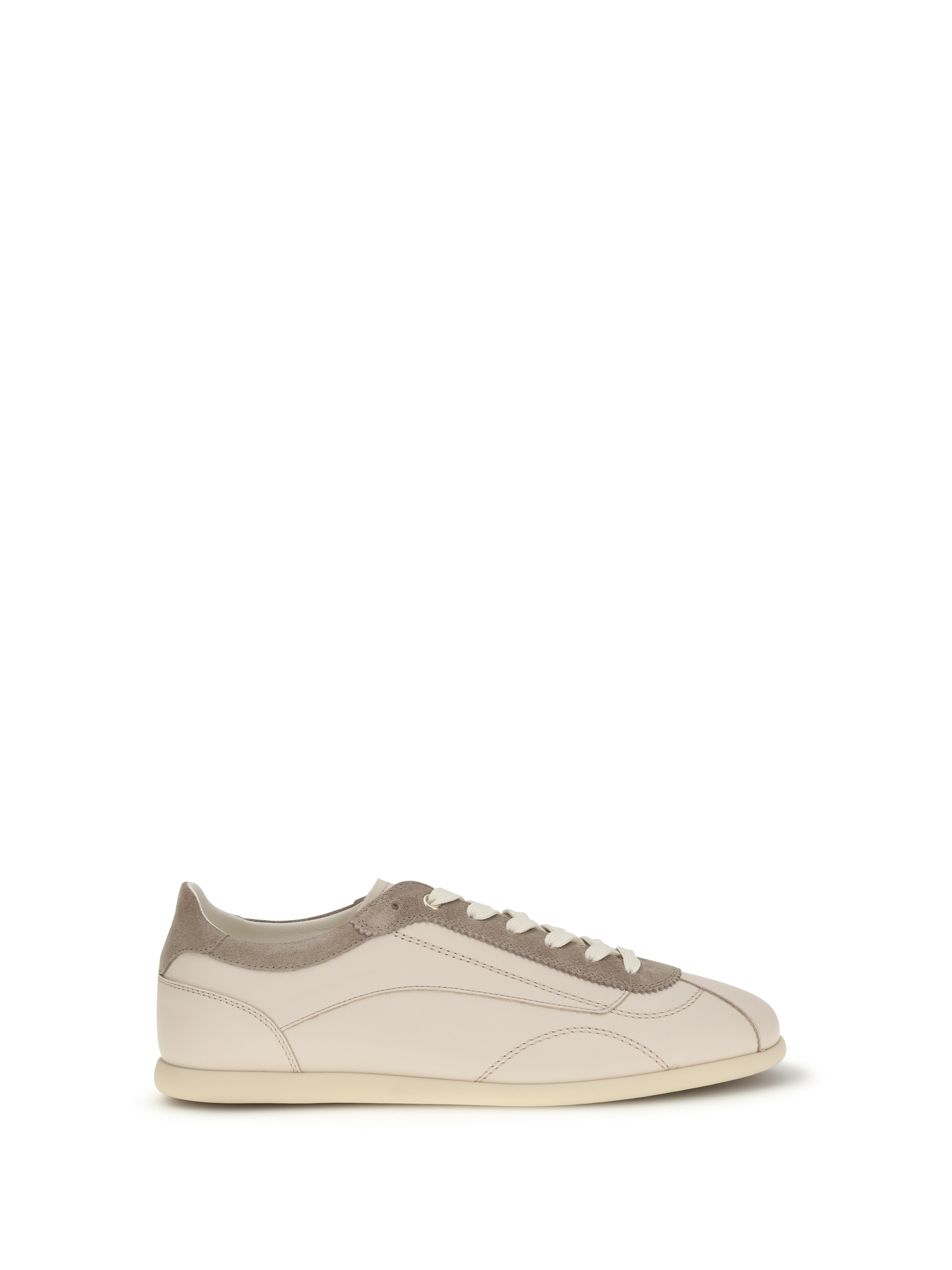 Leather and suede Sneakers with slim sole