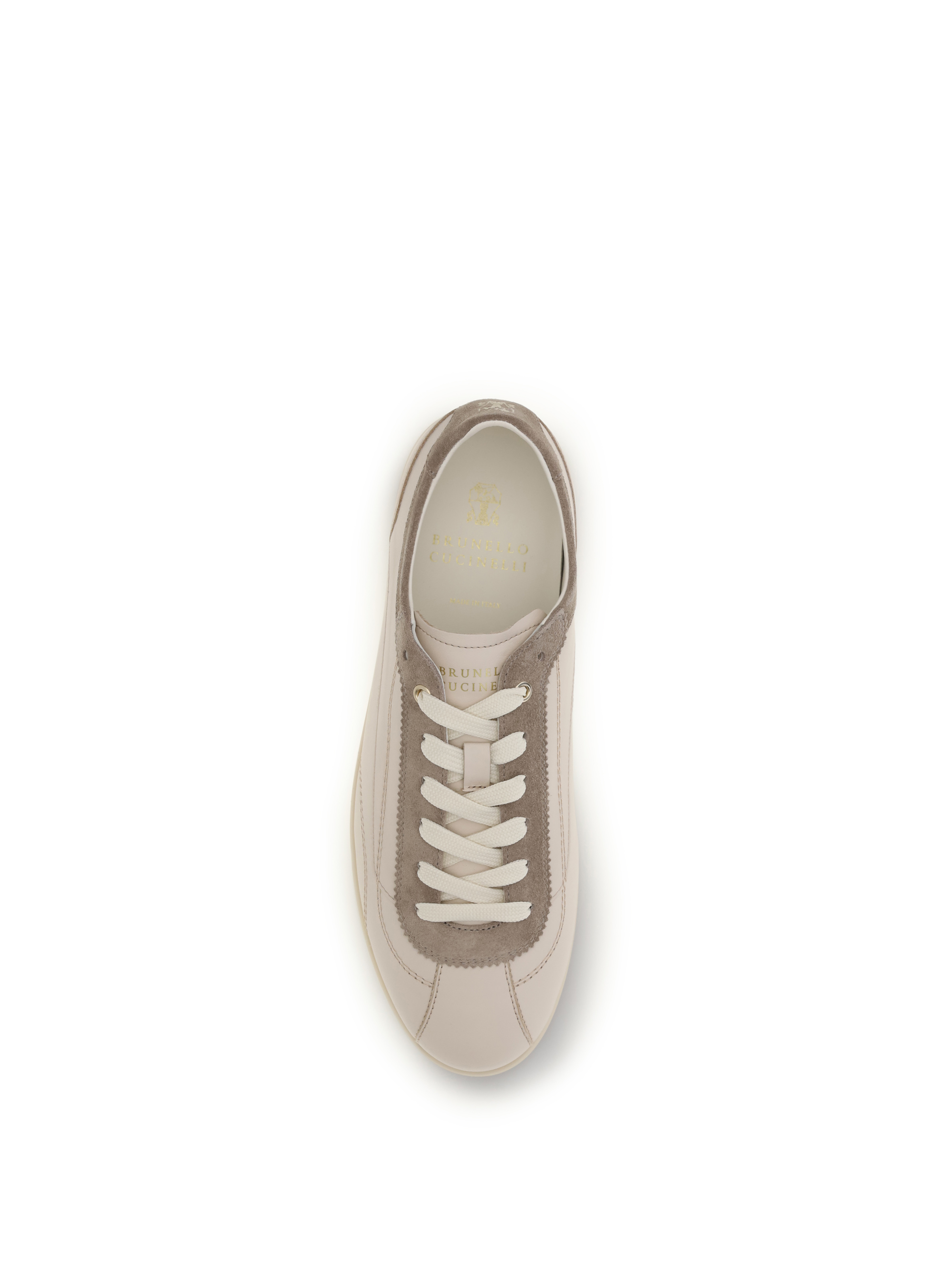 Leather and suede Sneakers with slim sole
