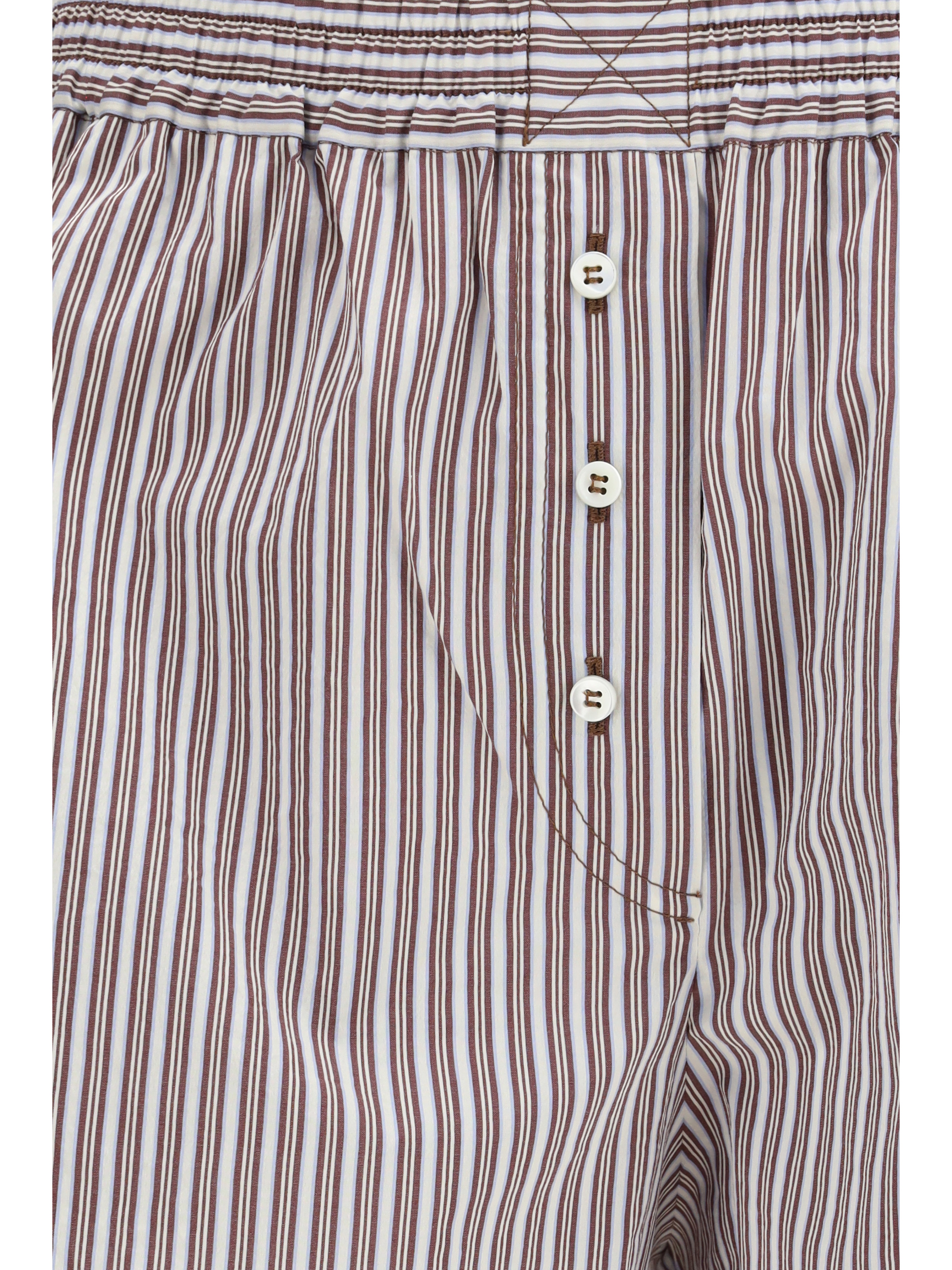 Striped silk Shorts