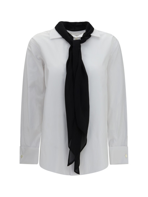 Cotton poplin Scarf Shirt