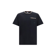 Cotton T-shirt with Check Trims