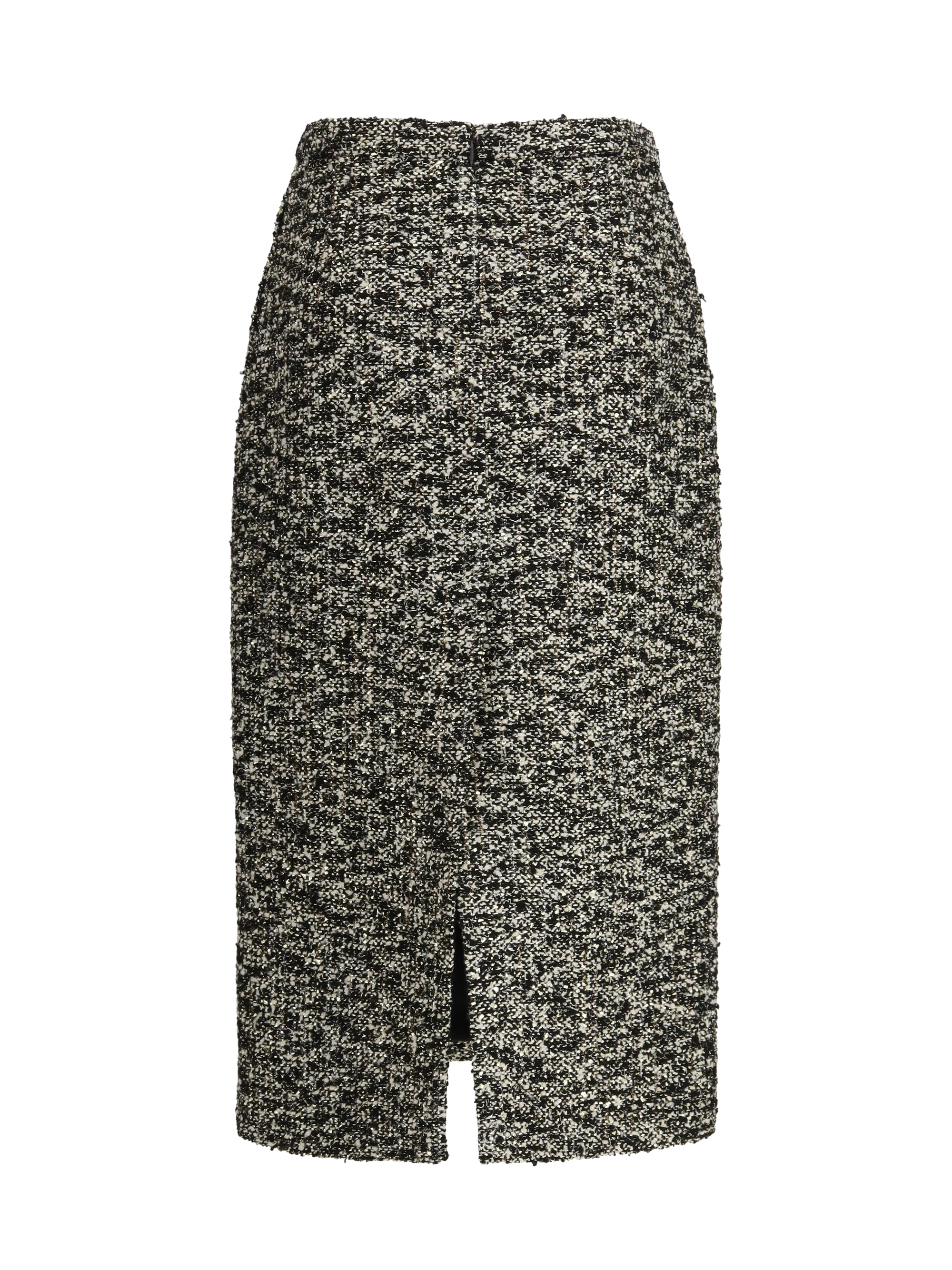Midi Skirt in laminated bouclé fabric
