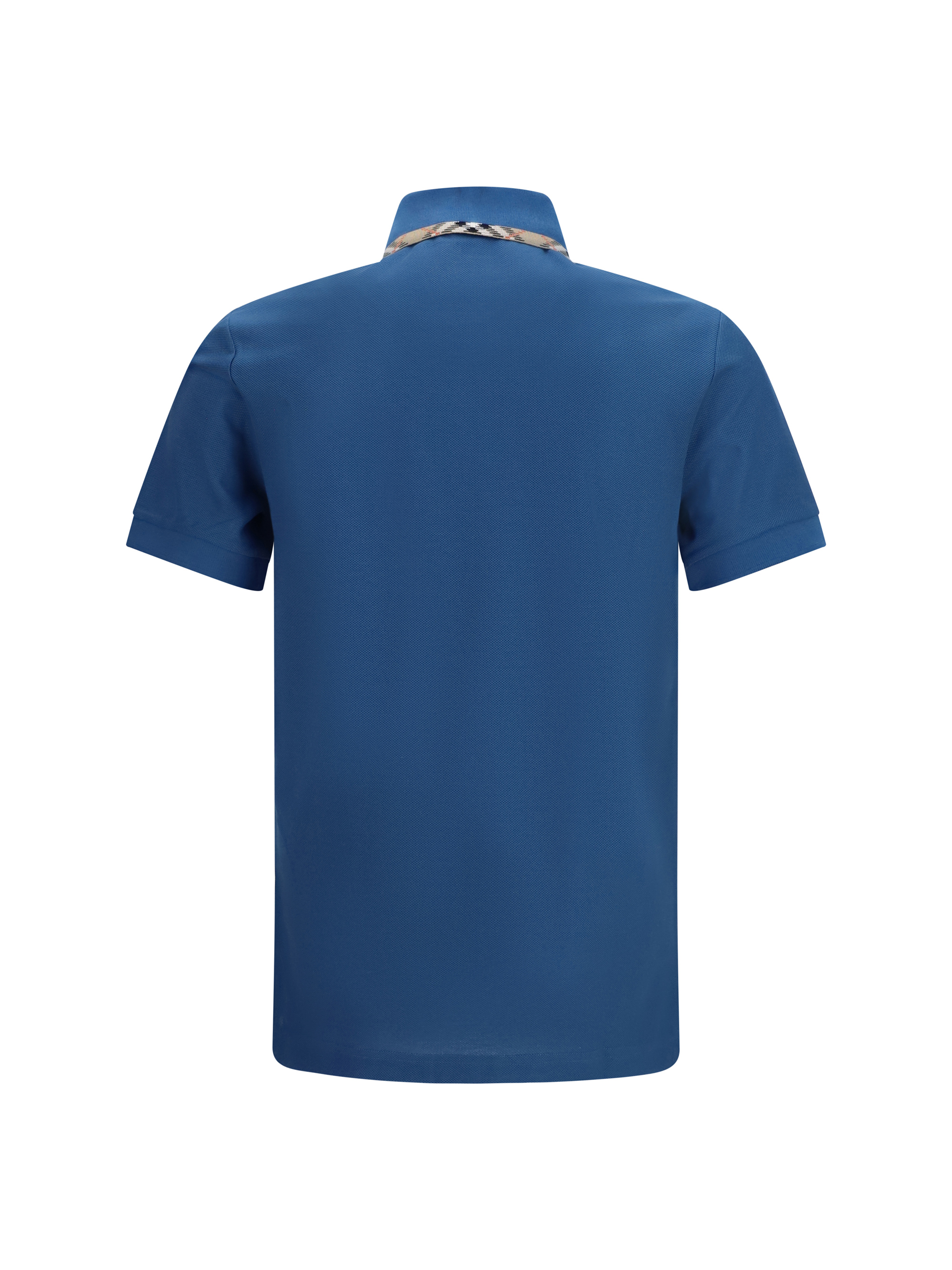Cotton Polo with Check trims
