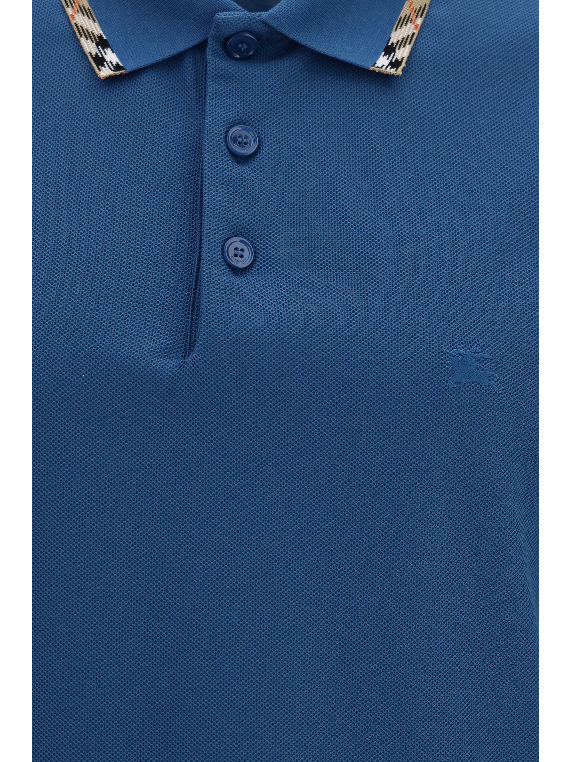 Cotton Polo with Check trims