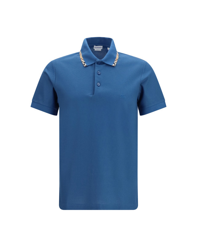 Cotton Polo with Check trims