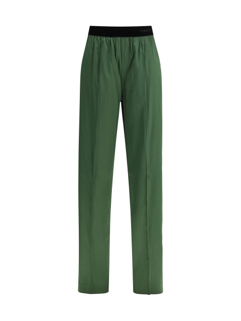 Stretch silk satin Pants