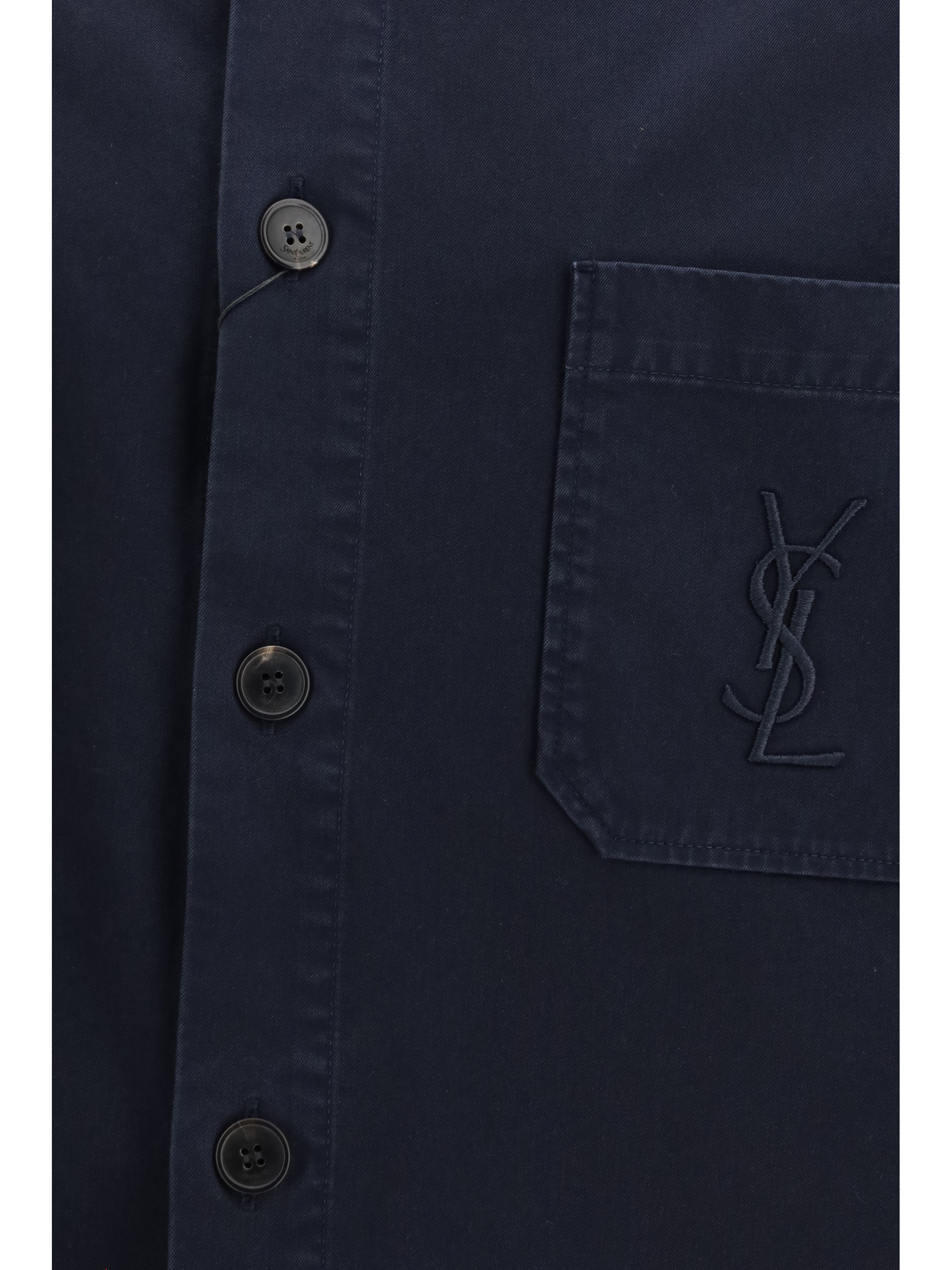 Cassandre Overshirt in gabardine with logo