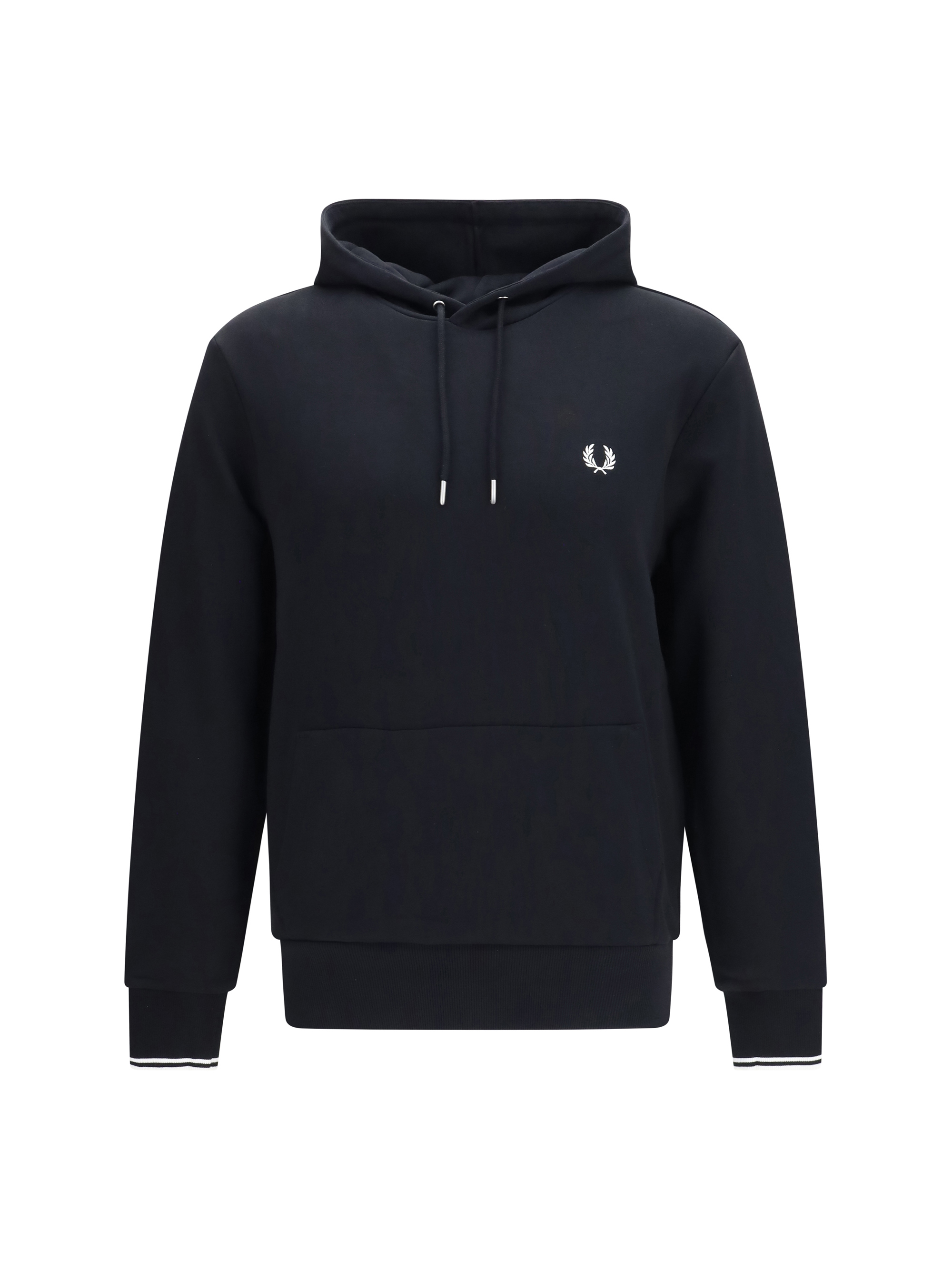 Hoodie with striped cuffs