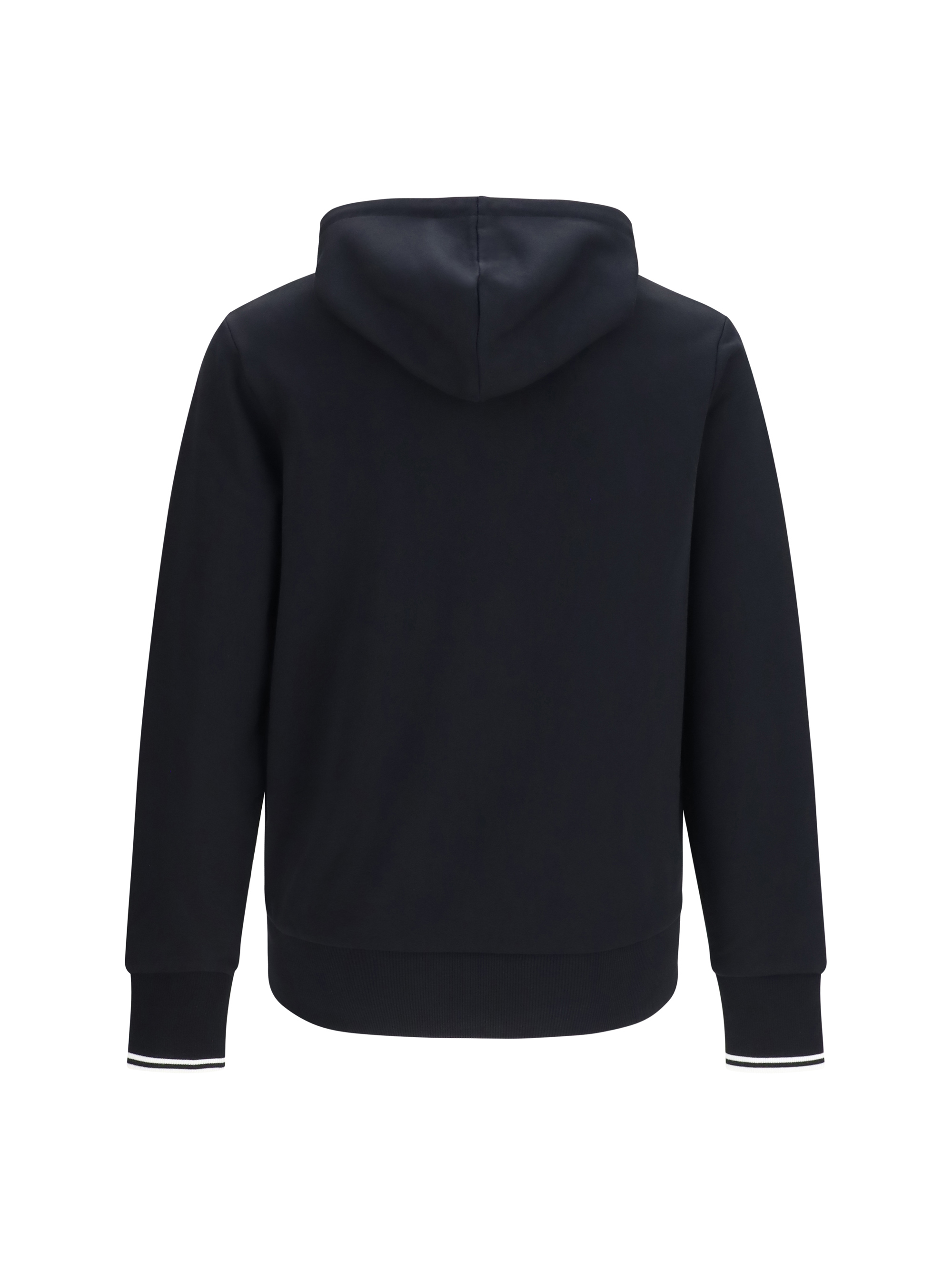Hoodie with striped cuffs