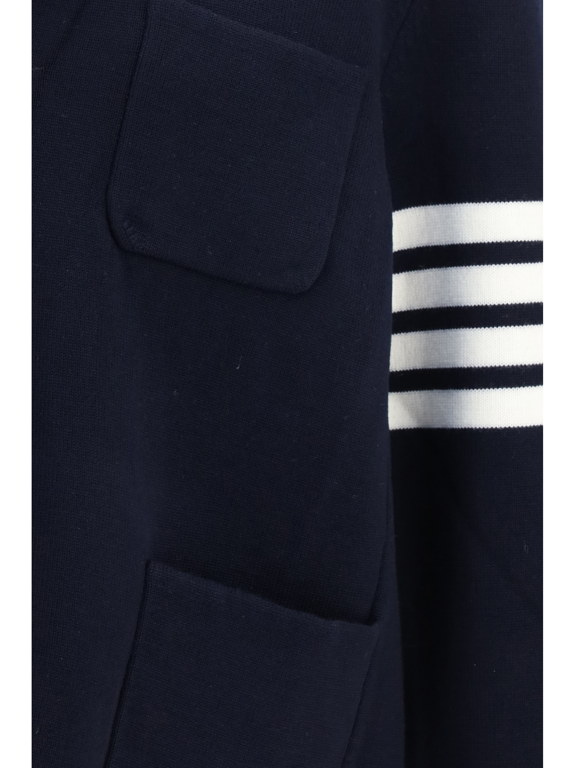 Single-breasted wool Jacket with four-bar sleeve detail