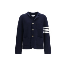 Single-breasted wool Jacket with four-bar sleeve detail
