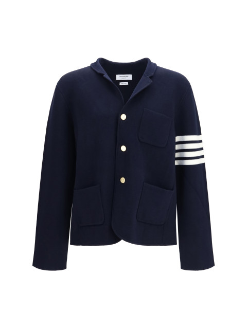 Single-breasted wool Jacket with four-bar sleeve detail