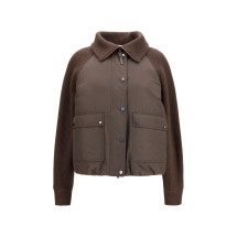 Down Jacket with wool sleeves