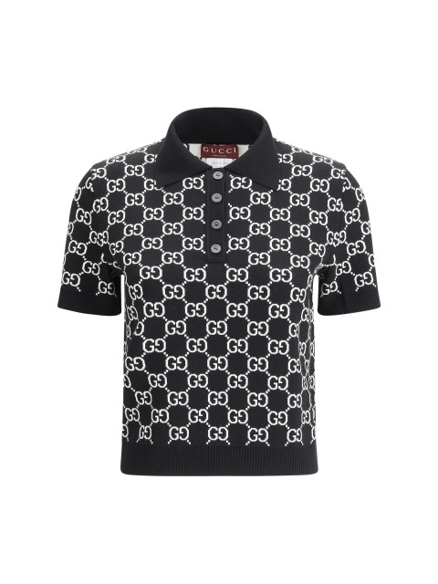 GG wool jacquard Polo Top