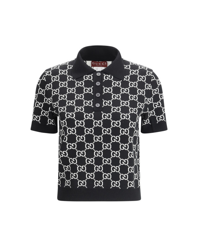 GG wool jacquard Polo Top