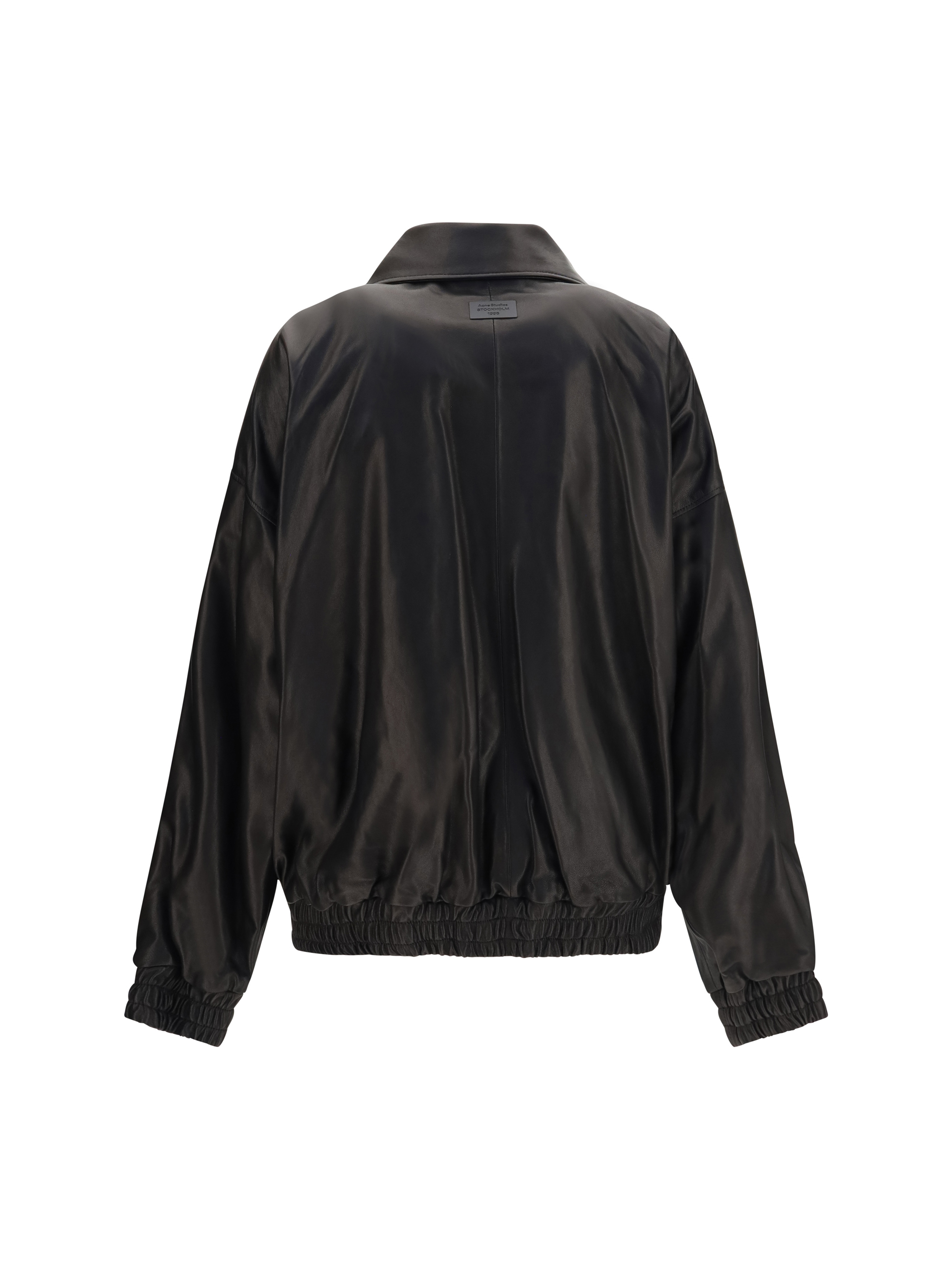 Leather Jacket with high collar