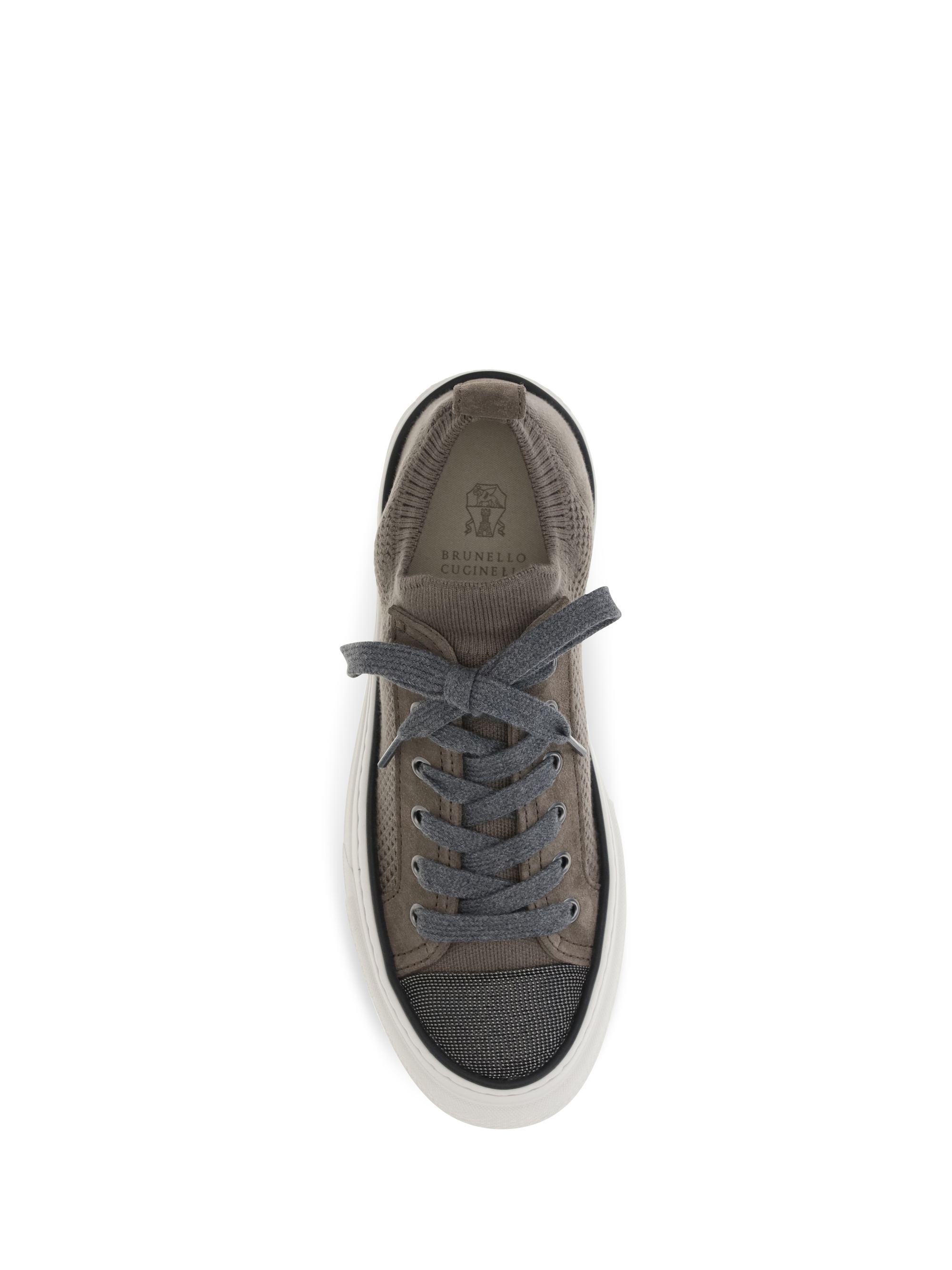 Cotton knit and suede Sneakers