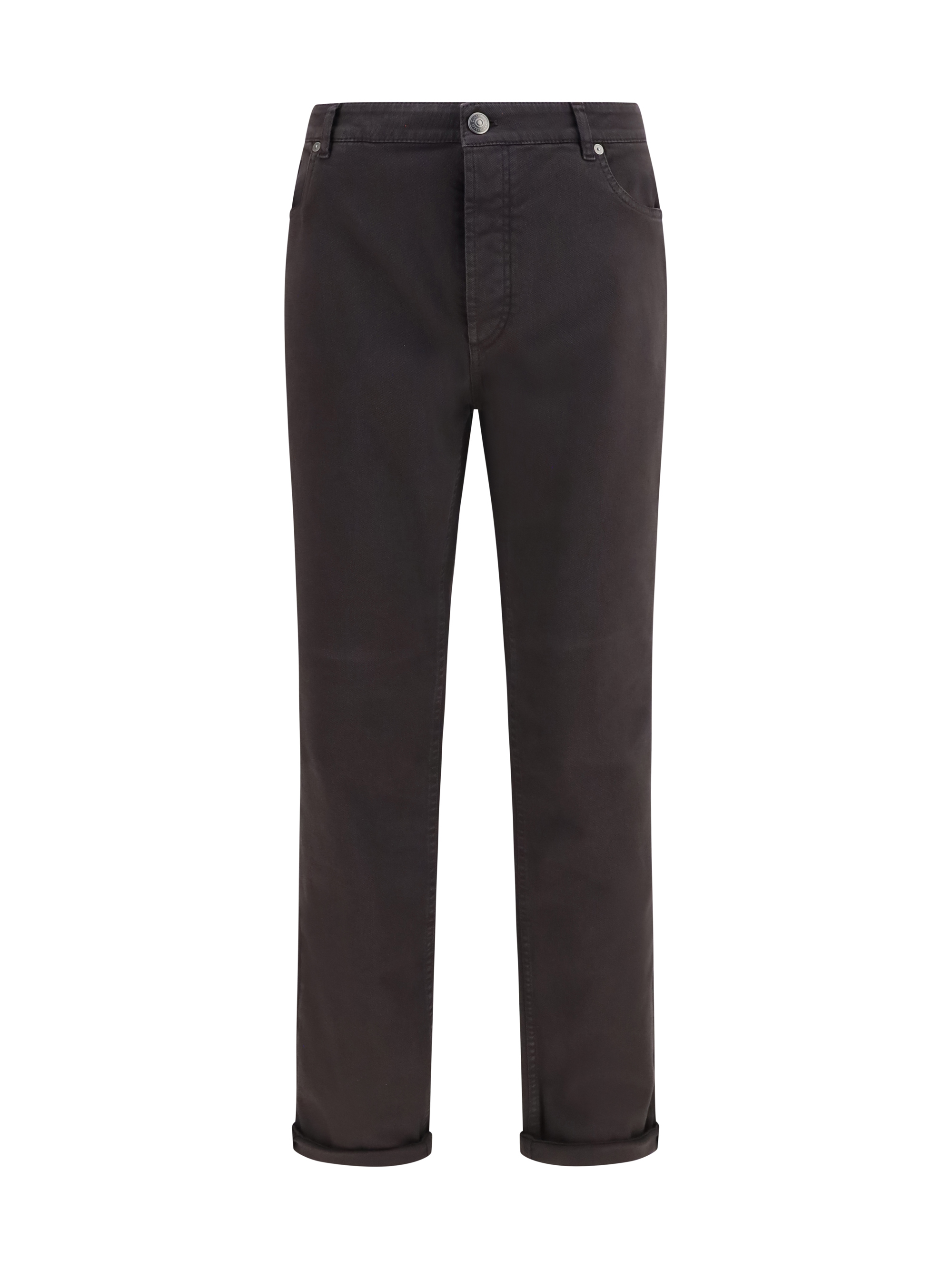 Jeans with turn-up hem