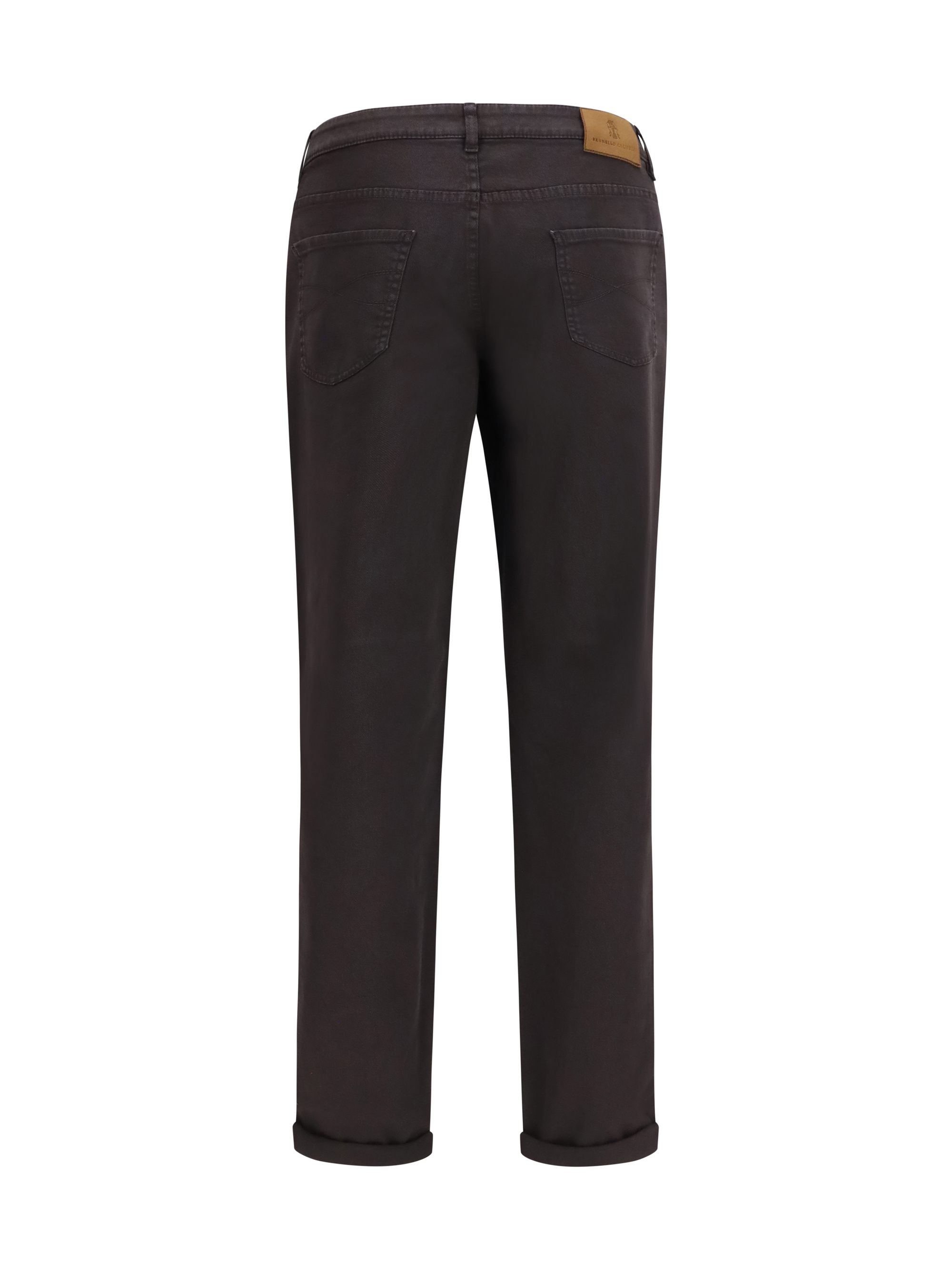 Jeans with turn-up hem