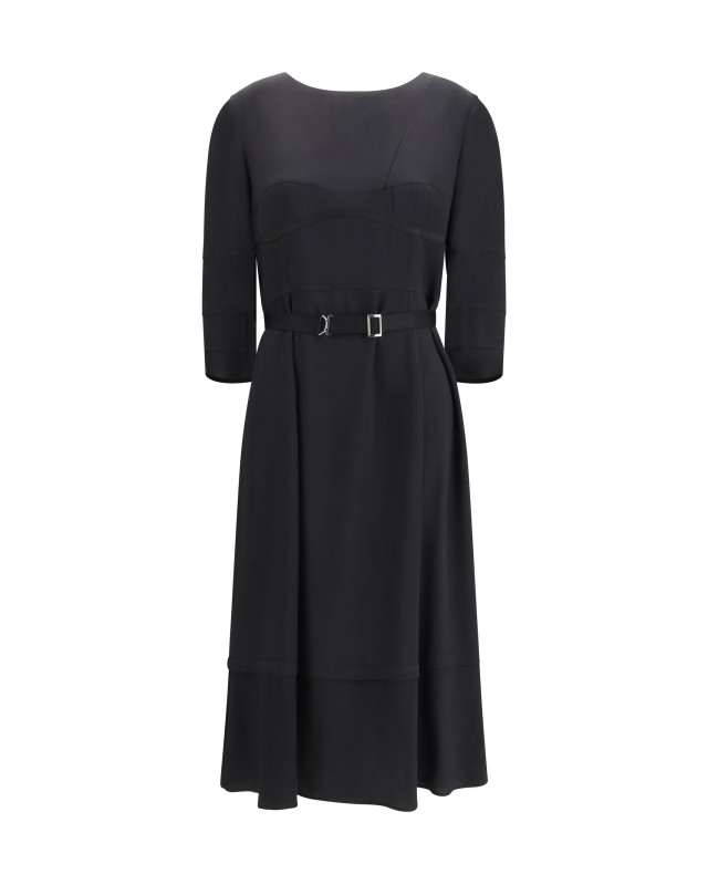 Wool and silk midi Dress