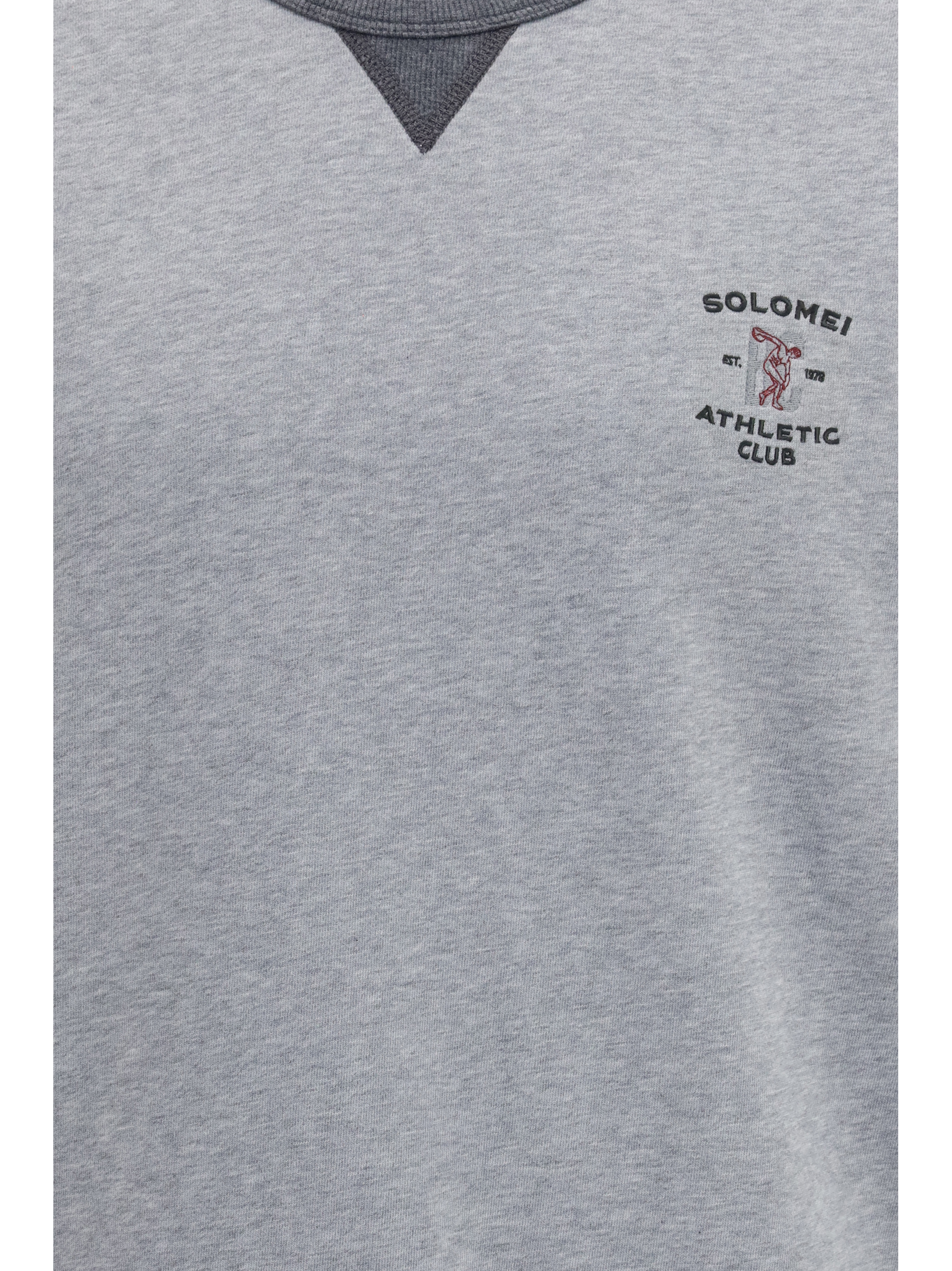Melange fabric T-shirt