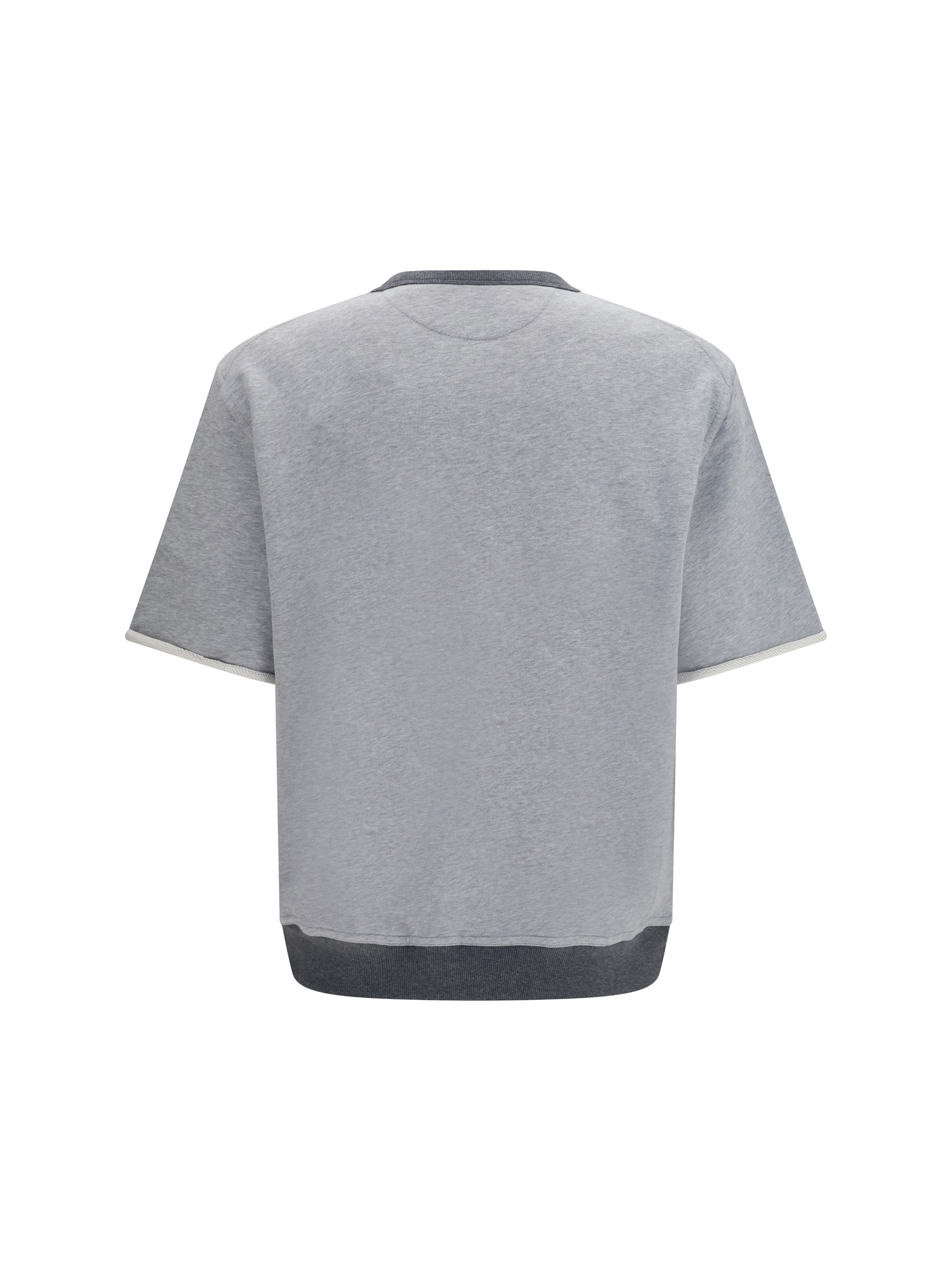 Melange fabric T-shirt