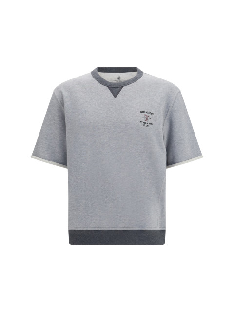 Melange fabric T-shirt