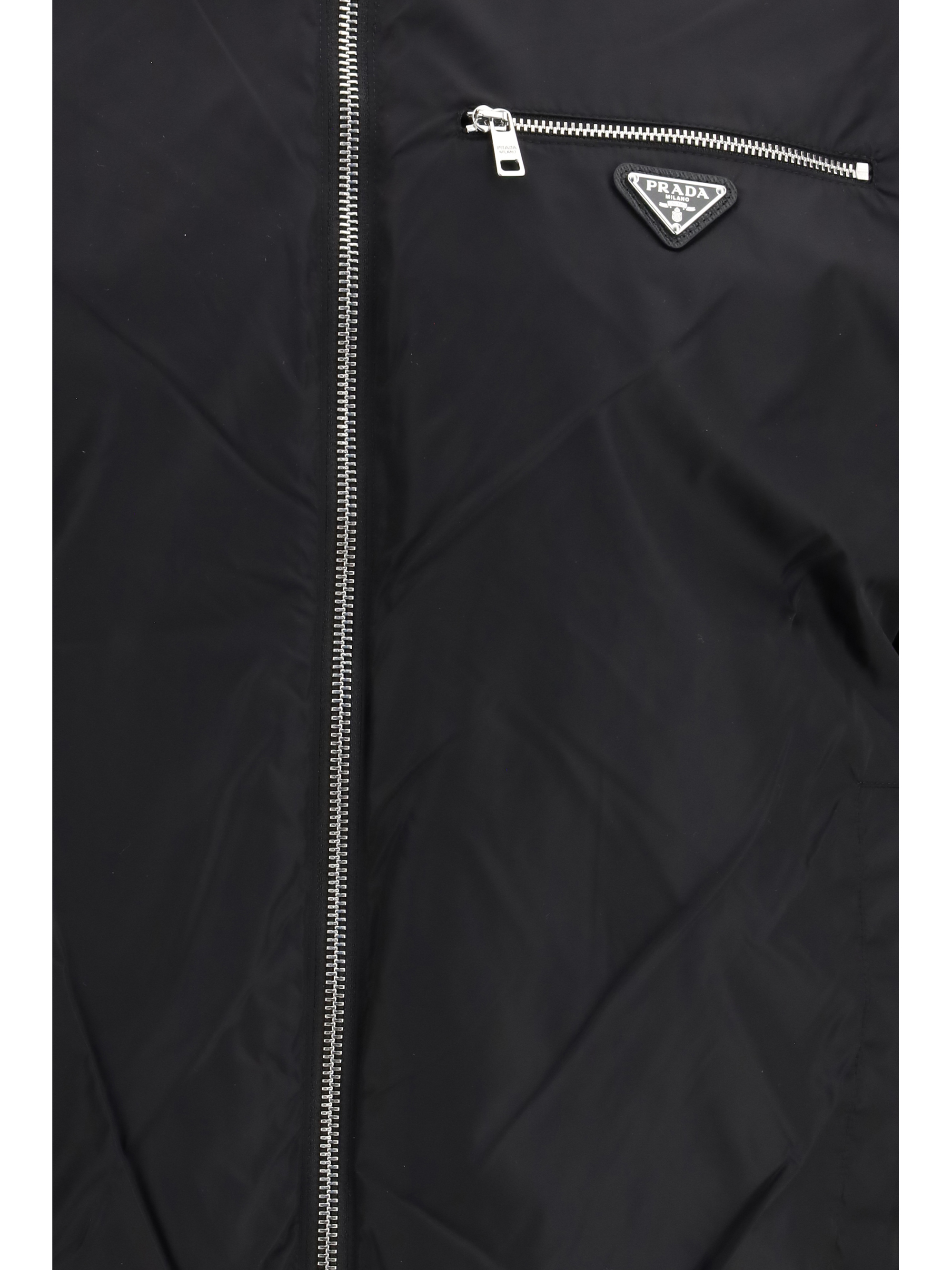 Reversible wool and re-nylon Jacket