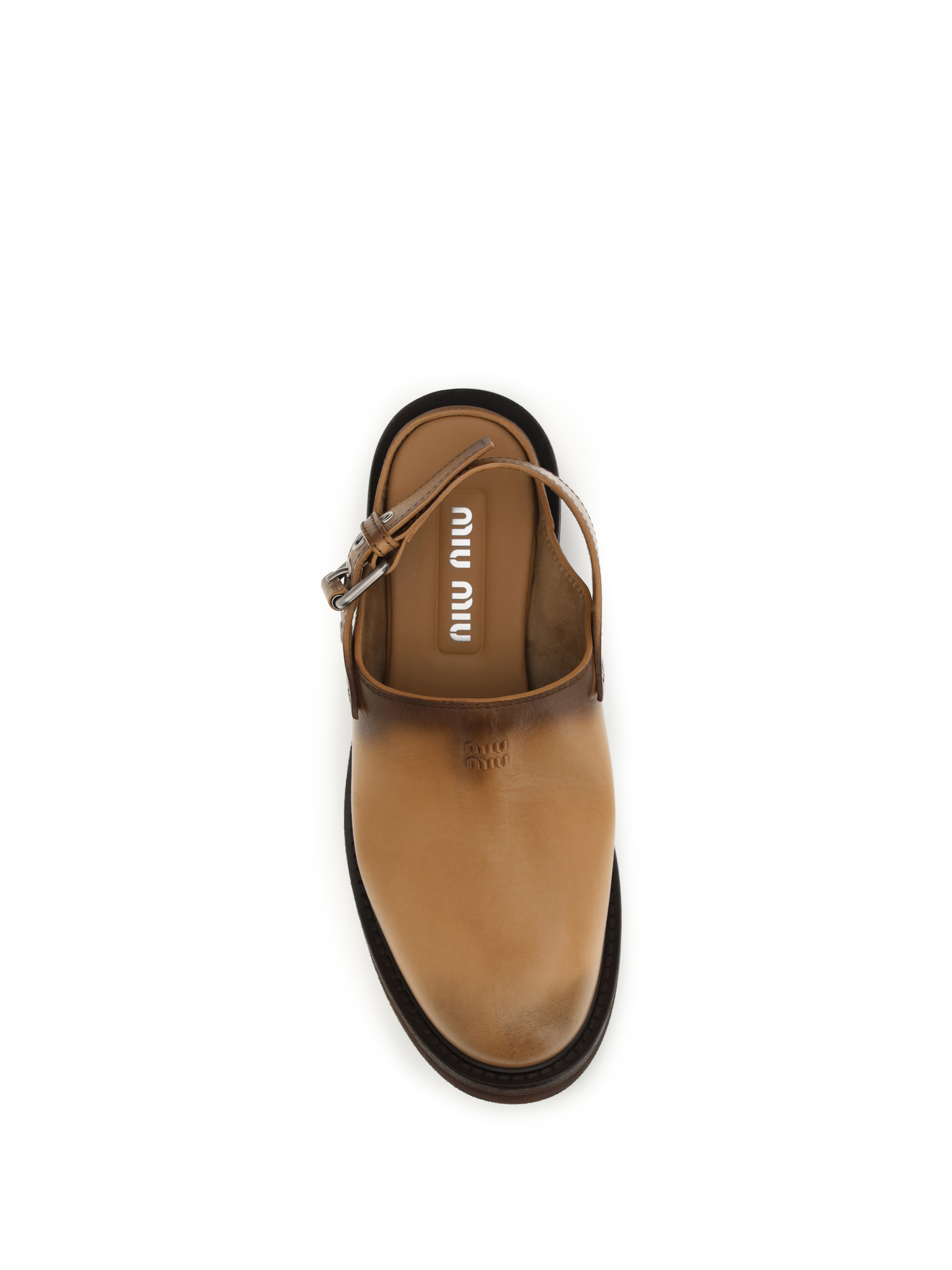 Foule leather Mules