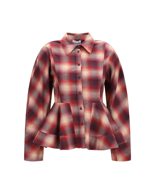 Peplum flannel Shirt