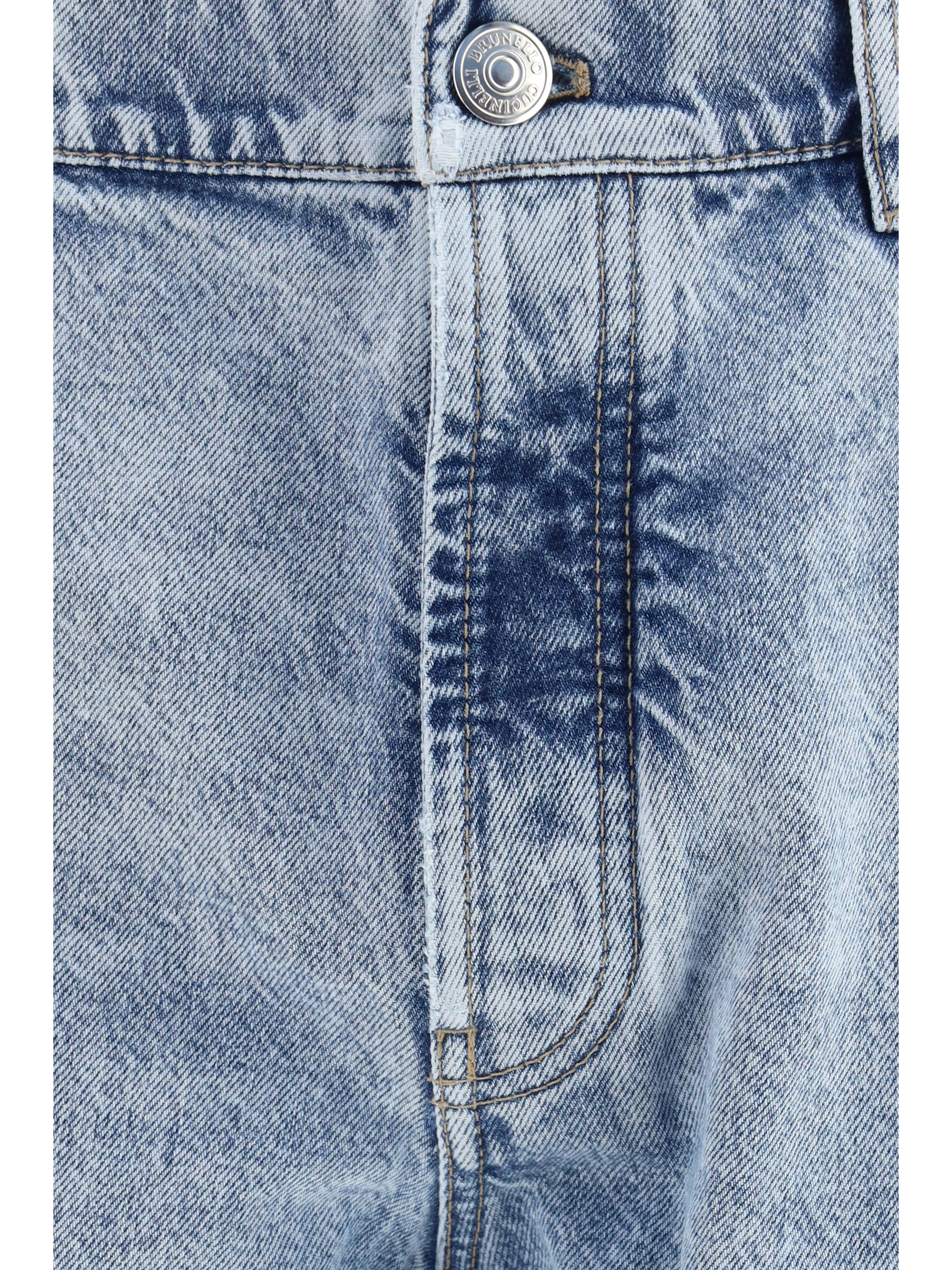 Straight-leg turn-up Jeans