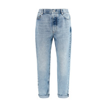 Straight-leg turn-up Jeans