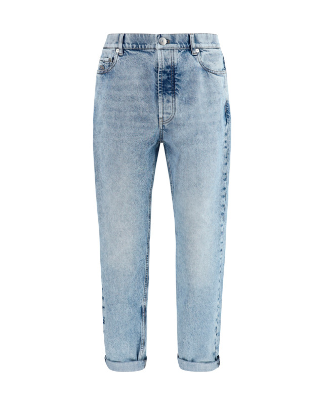Straight-leg turn-up Jeans