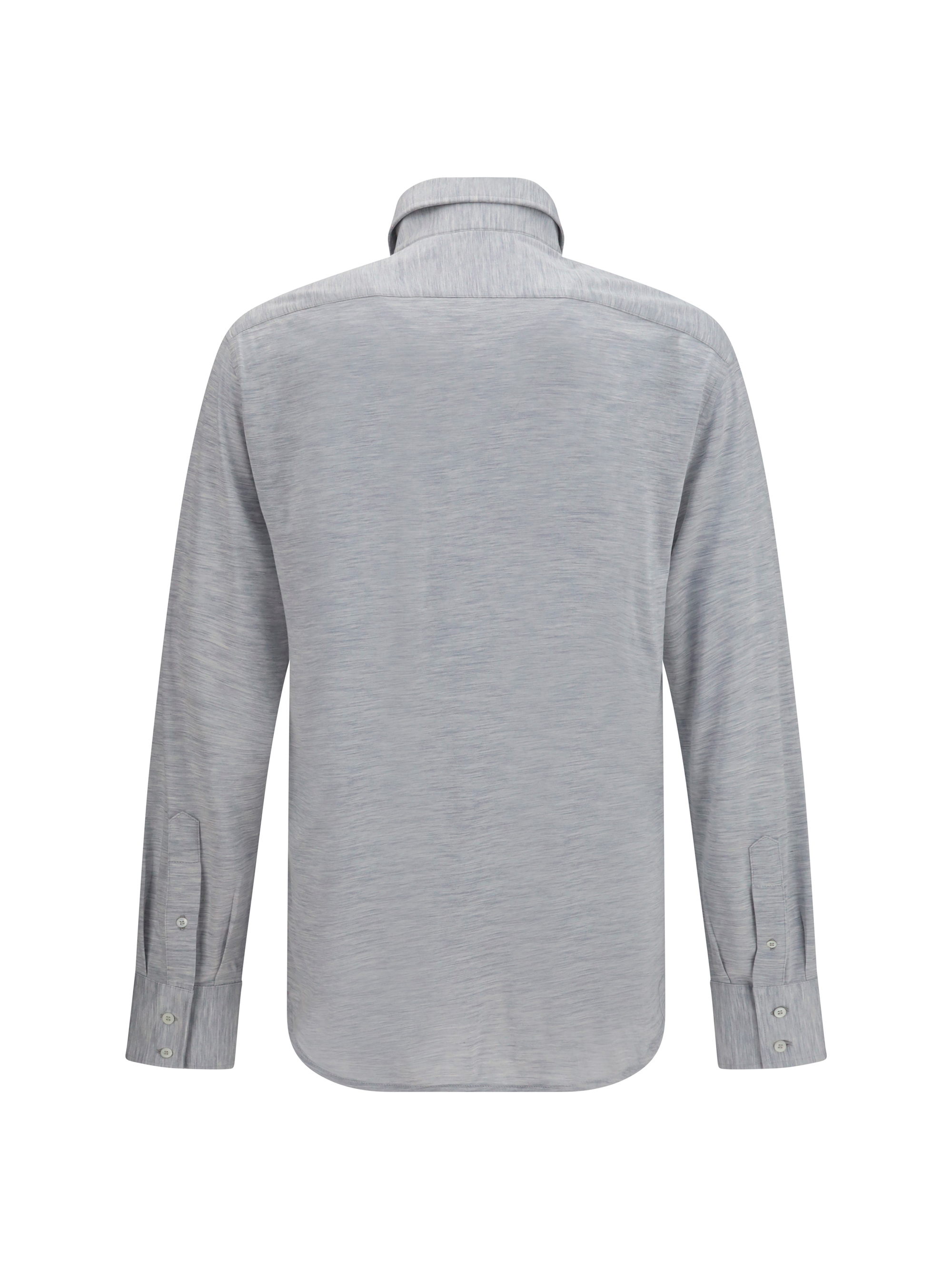 Silk and cotton jersey Shirt with spread collar